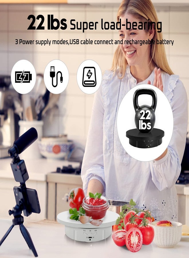 JAYEGT 3 in1 Motorized Rotating Display Stand with 5.74 /7.08/ 8.66 inch Replacement Cover，Max 22lbs Load，360 Electronic Turntable for Photography Products (3 in1 / Black/ With Remote controller) - Image 4